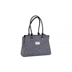 Ann Harris Tweed Bag Black/Grey 