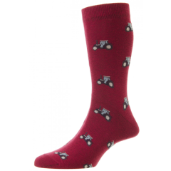 Classic Tractor Socks - Claret 