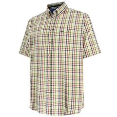 Hoggs Aberdour Short Sleeve Checked Shirt - Gold