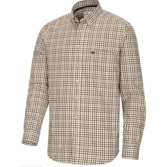 Hoggs Garvock Cotton Twill Shirt - Brown / Green Check