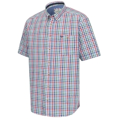Hoggs Aberdour Short Sleeve Checked Shirt - Green/Red