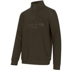 Hoggs Galloway 1888 Plain 1/4 Zip - Forest Green