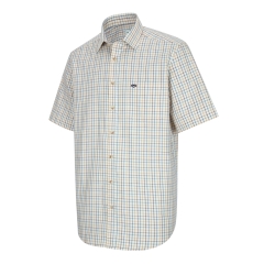 Hoggs Kessock Short Sleeve Tattersall Shirt Brown / Blue 