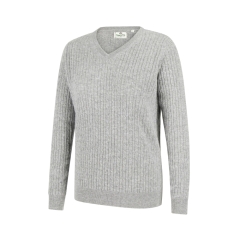 Hoggs Lauder Ladies Cable Pullover Grey 