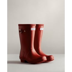 Hunters Original Big Kids Wellington Boots - Red 
