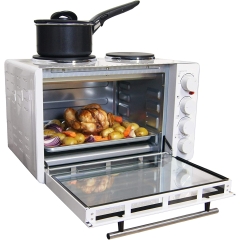 Igenix IG7130 30 Litre Mini Oven with Double Hotplates - White