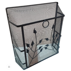Inglenook FIRE11 Spark Guard with Ring Leaf Design (H71cm x W61cm)