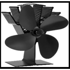 Inglenook FIRE194 4 Blade Stove Fan Black