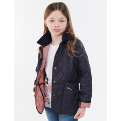 Barbour Liddesdale Girls Quilted Jacket - Navy