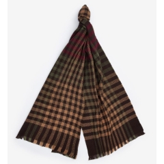 Barbour Ashton Scarf - Army Green/Port