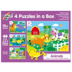 Galt 4 Puzzles In A Box Animals 