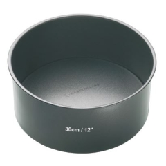 MasterClass Non-Stick Round Loose Base Deep Cake Pan, 30cm
