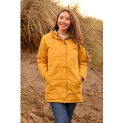 Lighthouse Eva Long Ladies Coat - Antique Gold