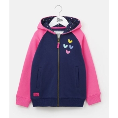 Lighthouse Jasmine Full Zip Jacket - Navy/Pink Hearts