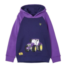 Lighthouse Jill Girls Hoodie - Purple Tractor 