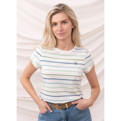 Lighthouse Causeway T-Shirt - Blue Sage Stripe 