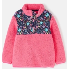 Cassie Fleece Pink With Floral Print 