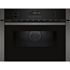 Neff C1AMG84G0B 44 Litres Built In Microwave Oven with Hot Air - Black with Graphite Trim
