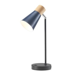 Oaks Lighting Sylva Navy Table Lamp With USB 