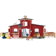 Schleich Red Barn with Animals & Acccessories 42606