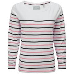 Schoffel Beauport Top - White/ Navy/ Flamingo Stripe