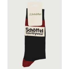 Mens Single Cotton Sock Bordeaux Heritage