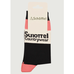 Schoffel Single Cotton Sock - Pink Heritage