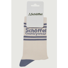 Schoffel Single Cotton Sock - Pale Stone Retro 