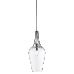 Whisk Ceiling Pendant - Chrome & Clear Glass 