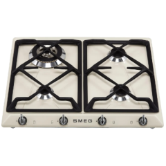 Smeg SR964PGH Victoria 4 Burner Gas Hob - Cream