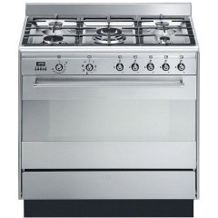 Smeg SUK91MFX9 90cm Concert Dual Fuel Range Cooker - Stainless Steel
