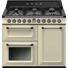 Smeg TR103P Victoria Dual Fuel Range Cooker - 100cm - Cream