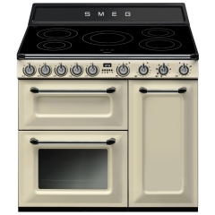 Smeg TR93IP Victoria Induction Range Cooker 90cm -  Cream 