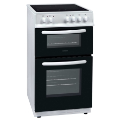 Statesman EDC50W 50cm Atlas Electric Double Oven with Ceramic Hob - White 