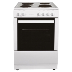 Statesman NAPIER60EW 60cm Single Cavity Electric Cooker with Plate Hob - White
