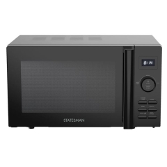 Statesman SKMS0820DSB 20L 800W Digital Solo Microwave with Stainless Steel Interior - Black