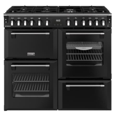 Stoves 444411856 Richmond 100DF Dual Fuel Range Cooker - 100cm - Black