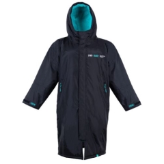 Two Bare Feet Weatherproof Riding Robe (Black/Teal)