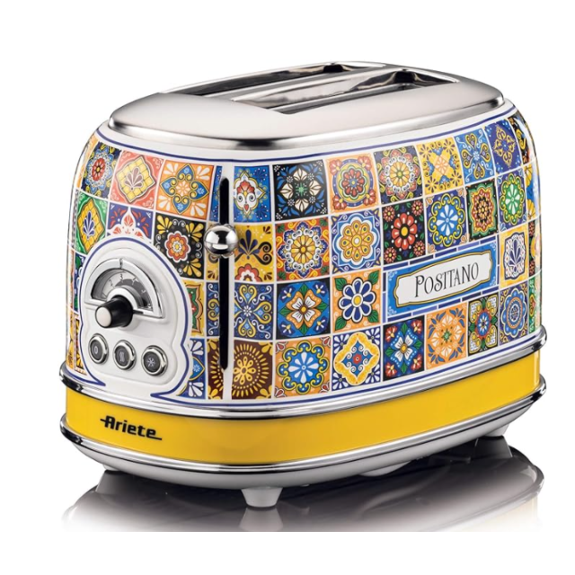 Ariete AR5511 Positano 2 Slice Designer Toaster - Yellow & White