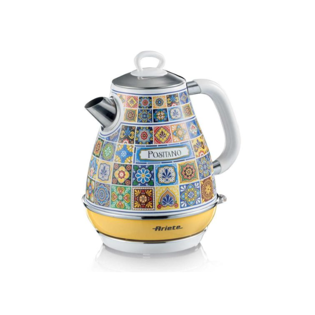 Ariete AR8961 1.7L Positano Jug Style Designer Kettle - Yellow & White