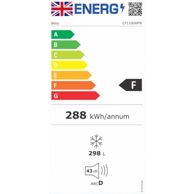 Beko CF1100APW Chest Freezer - 298 Litre