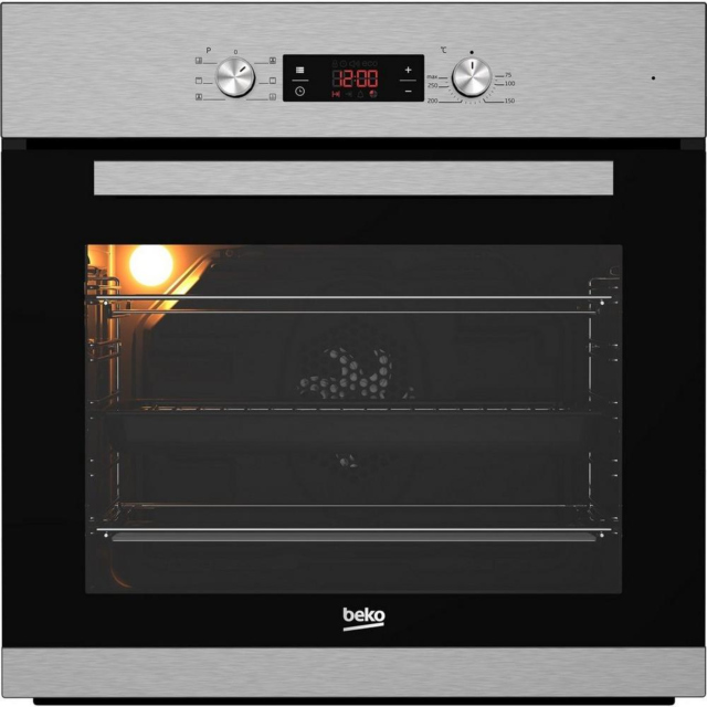 Beko CIM91X Built In Programmable Multifunction Electric Single Oven - Stainless Steel
