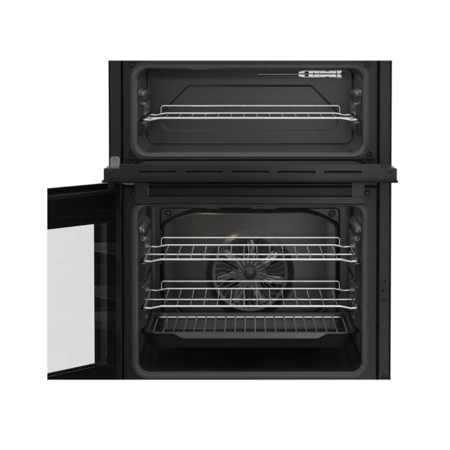 Beko EDC6731K 60cm Double Oven Electric Cooker with Vitroceramic Hob - Black