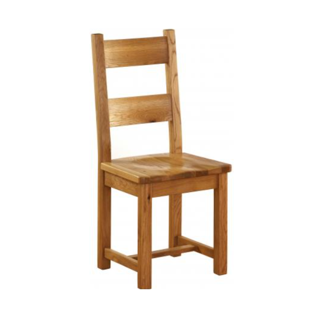 Besp Oak NB004 Vancouver® Horizontal Slats Dining Chair with Timber Seat