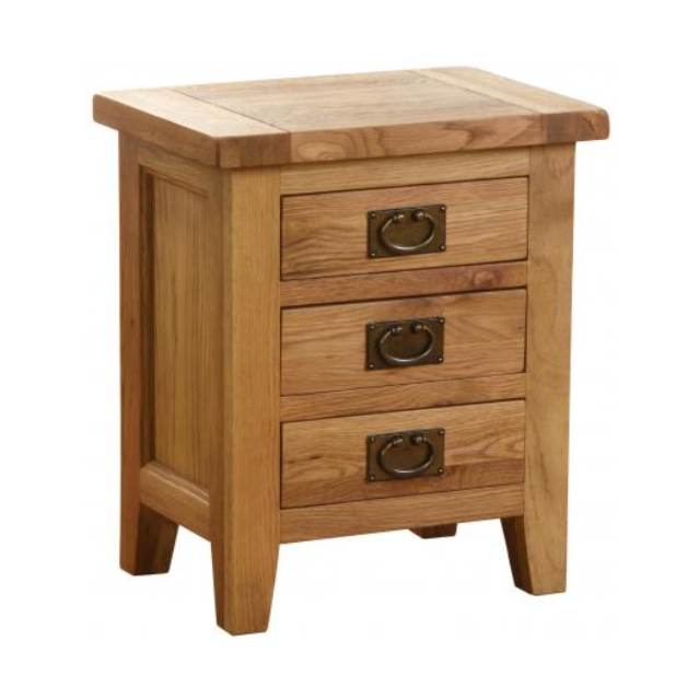 Besp Oak NB022 Vancouver® 3 Drawer Bedside Table
