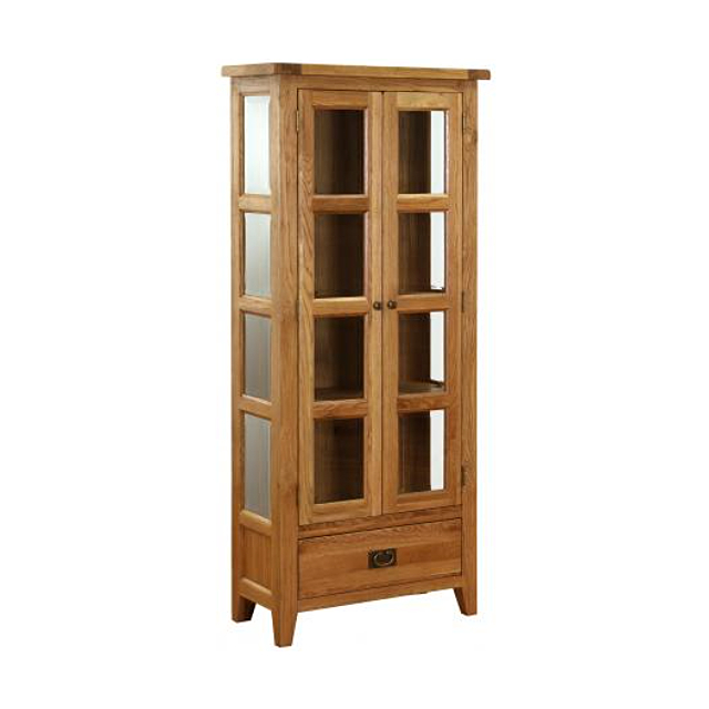 Besp Oak NB032 Vancouver® 1 Drawer 2 Door Glazed Display Cabinet