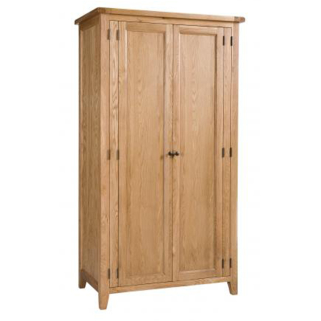 Besp Oak VXB004P Panelled Front 2 Door Full Hanging Wardrobe