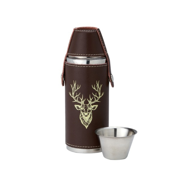 Bisley Hunters Flask 8Oz-Stag 