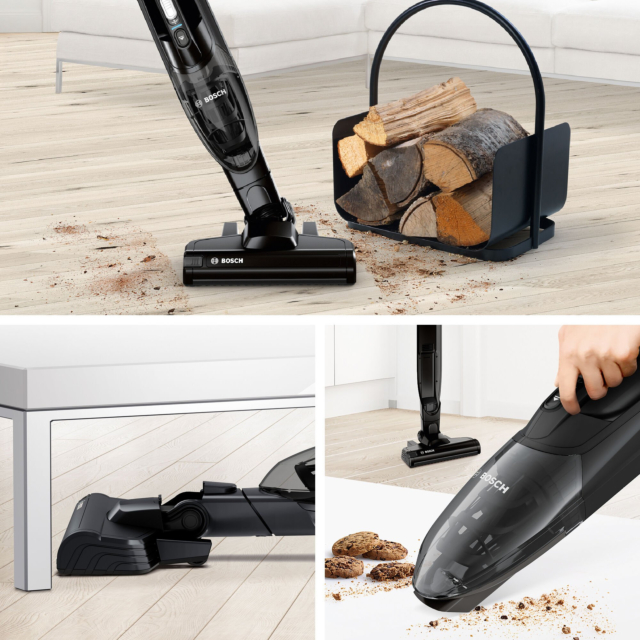 Bosch BCHF220GB Serie 2 2-in-1 Cordless Vacuum Cleaner - 44 Minutes Run Time - Jet Black