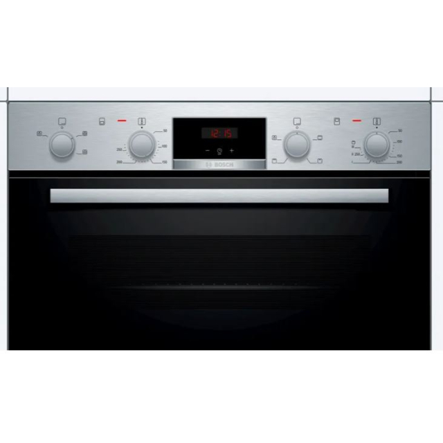 Bosch MHA133BR0B Built In Electric Double Oven with 3D Hot Air - Stainless Steel